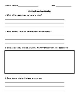 Engineering Design Process Worksheet Free