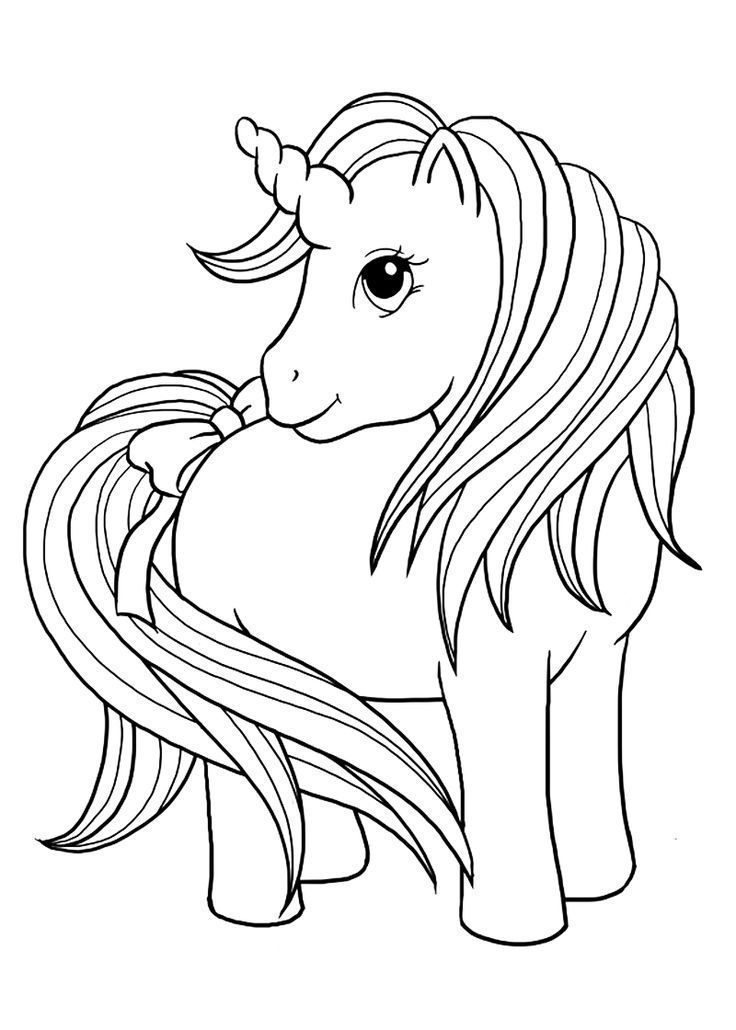 Unicorn Coloring Pages Easy