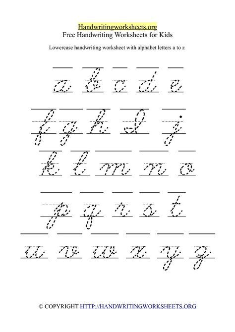 Cursive Alphabets Capital And Small Letters Worksheet