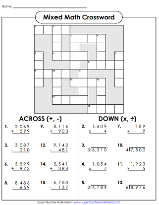 4th Grade Cross Multiplication Worksheet