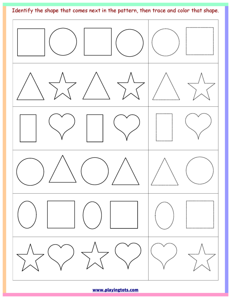 Printable Preschool Worksheets Shapes