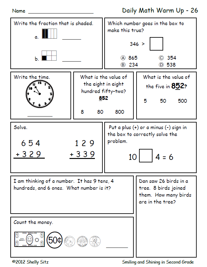 Common Core Math Worksheets Grade 2