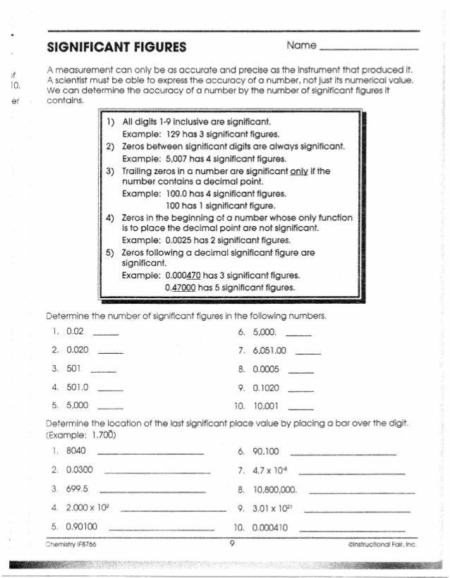 Teaching Transparency Worksheet Precision And Accuracy Answers