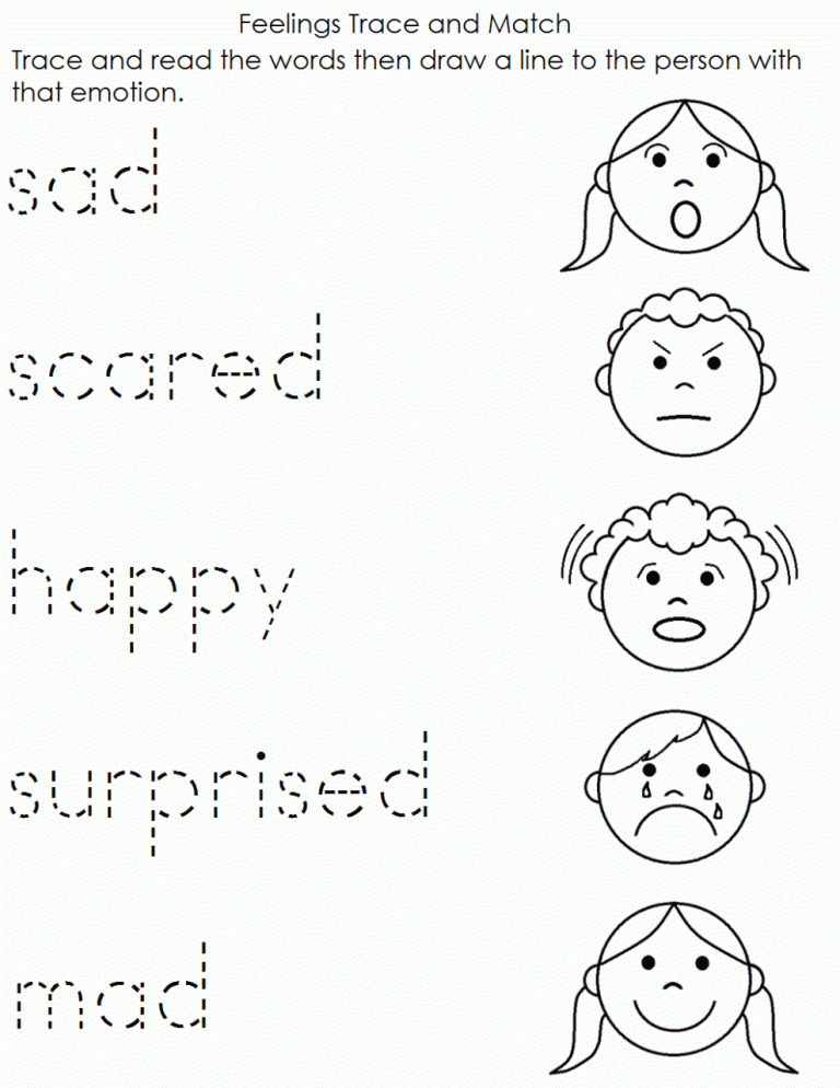 Feelings Worksheet Pdf