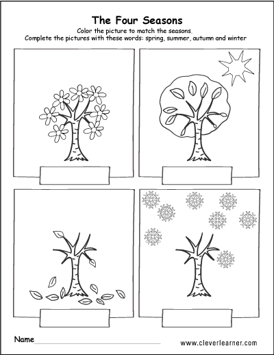 Seasons Worksheet