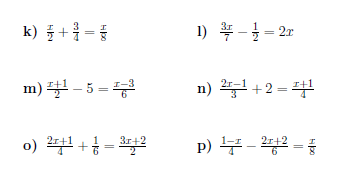 Solving Equations Worksheets With Fractions