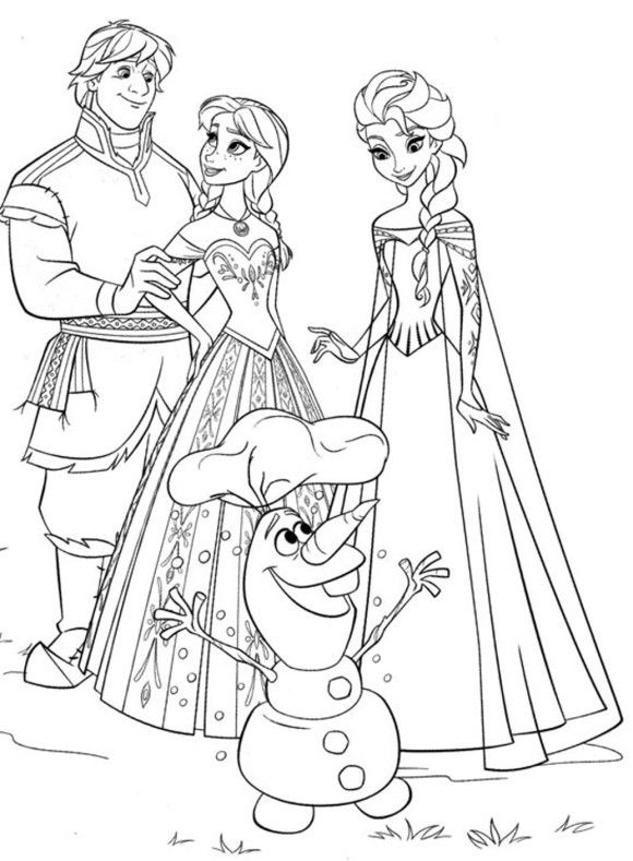 Elsa And Anna Coloring Pages