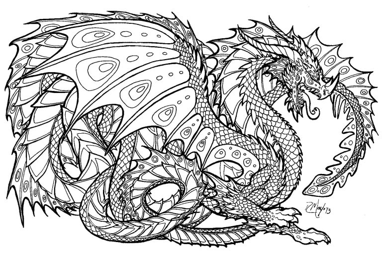 Free Dragon Coloring Pages