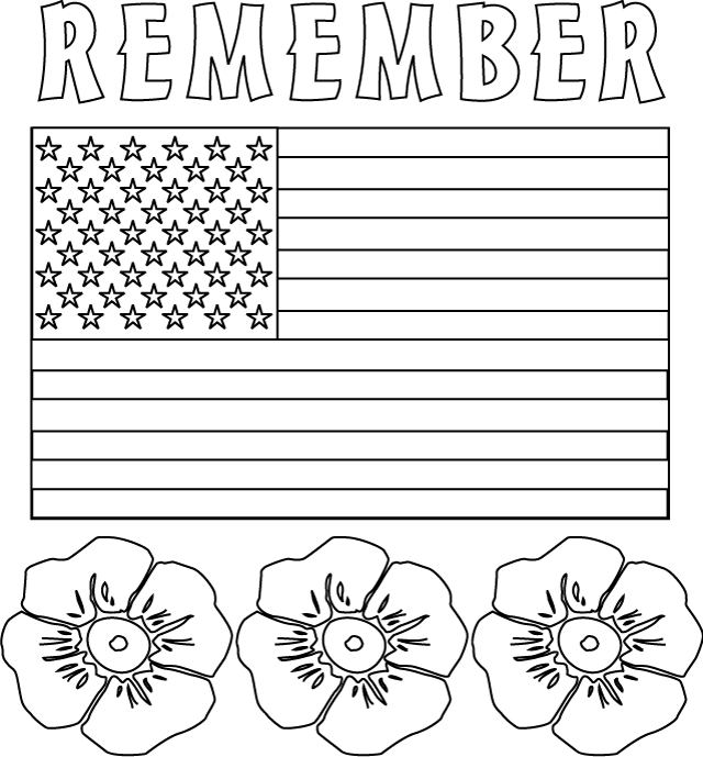 Veterans Day Coloring Page