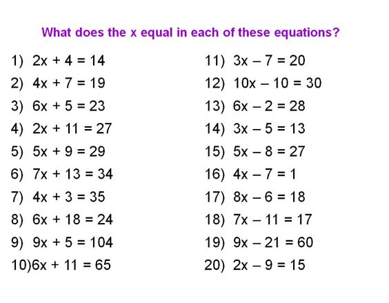 Solving One Step Equations Worksheet 8th Grade