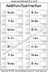 Kindergarten Math Worksheets Addition And Subtraction