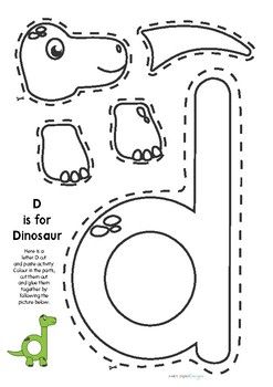 Letter D Worksheets Dinosaur