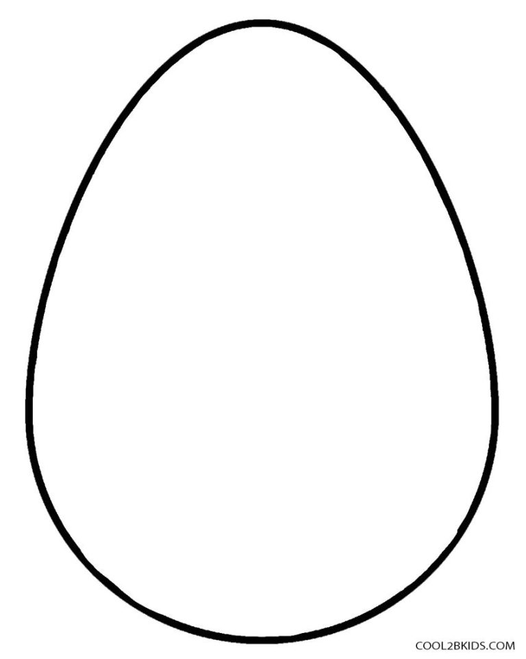 Blank Easter Egg Coloring Pages