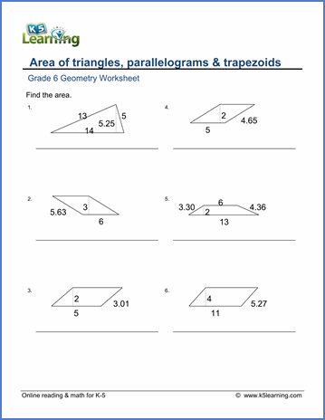 Types Of Triangles Worksheet Grade 6