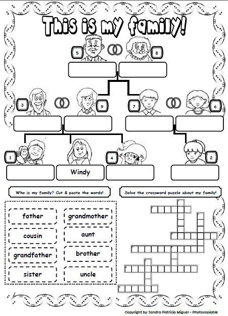 My Family Worksheet Pdf