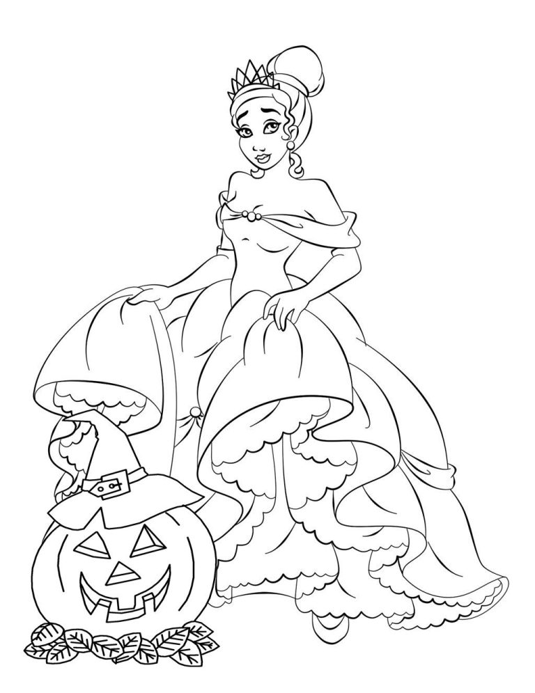 Disney Princess Coloring Pages Halloween