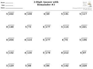 Math Problems For 5th Graders Division