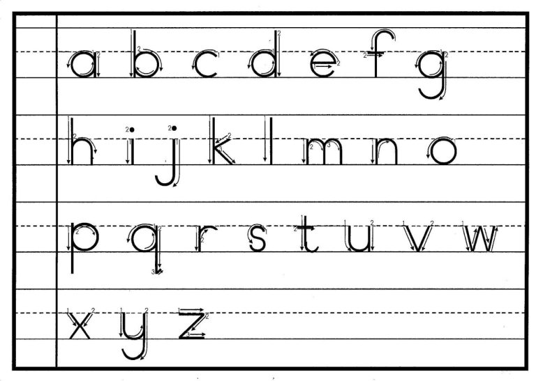 Handwriting Without Tears Worksheets Lowercase