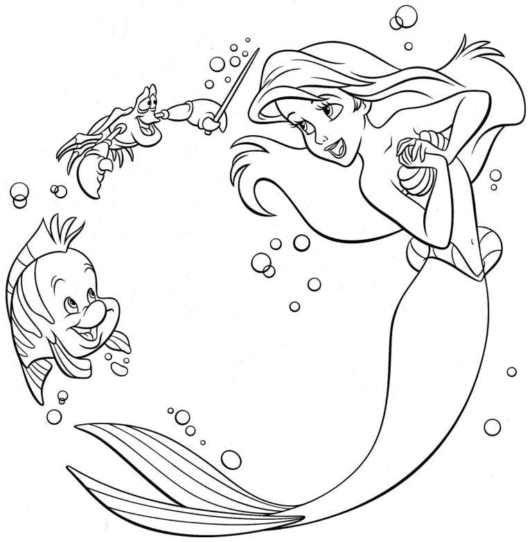 Little Mermaid Coloring Pages Ariel