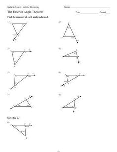 Kuta Software Exterior Angle Theorem Worksheet