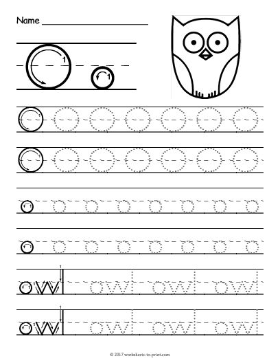 Letter O Worksheets