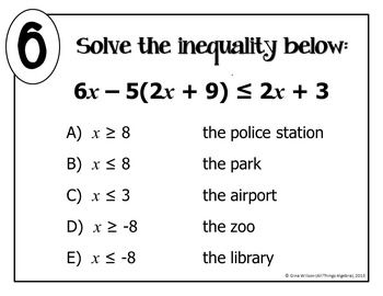 Compound Inequalities Worksheet Multiple Choice