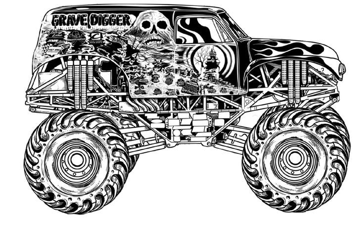 Grave Digger Coloring Pages