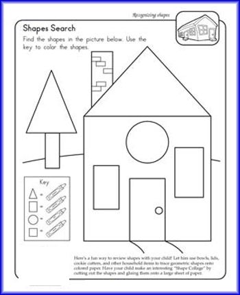 Free Kindergarten Worksheets Shapes