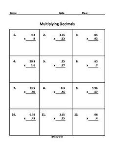 Multiplication Drills 6s