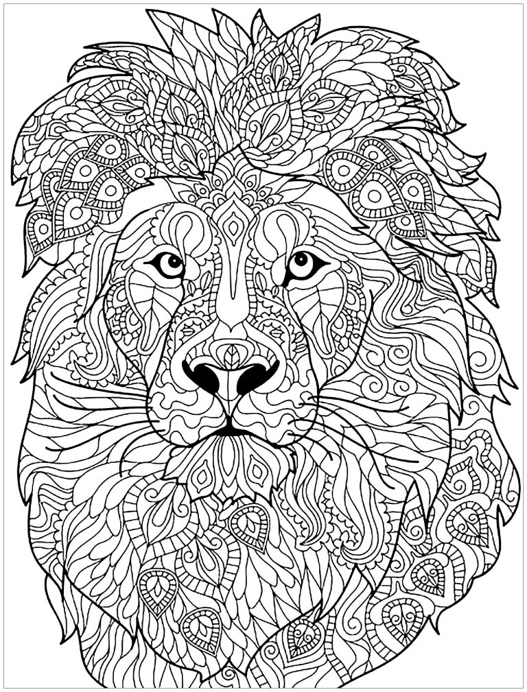 Lion Coloring Pages Mandala