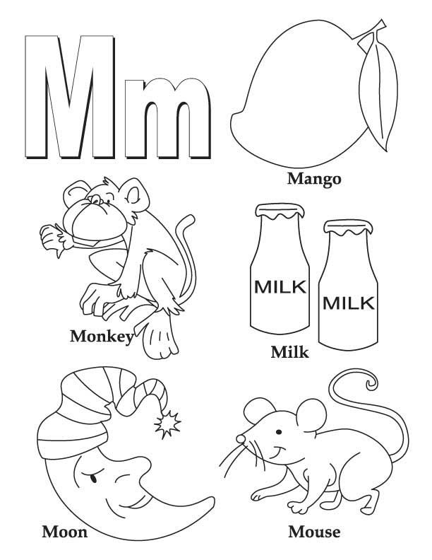 Alphabet Coloring Pages M