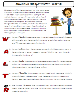 Character Analysis Worksheet Acting