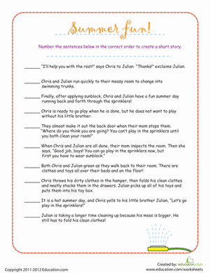 Sequence Of Events Worksheets 3rd Grade