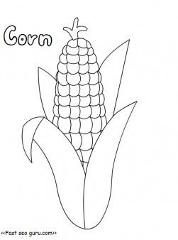 Corn Coloring Page