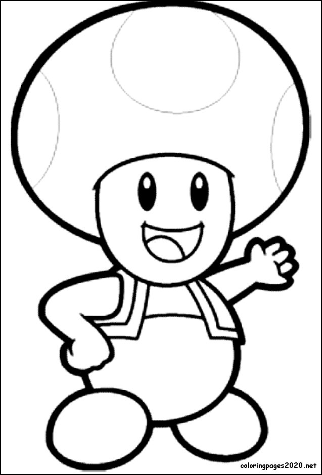 Toad Coloring Pages