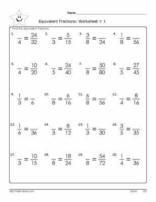 Dividing Fractions Worksheet 4th Grade