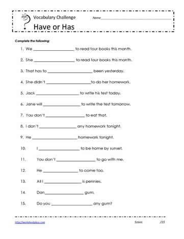 Grade 2 English Worksheets With Answers