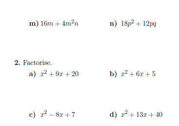 Algebraic Fractions Worksheet Gcse