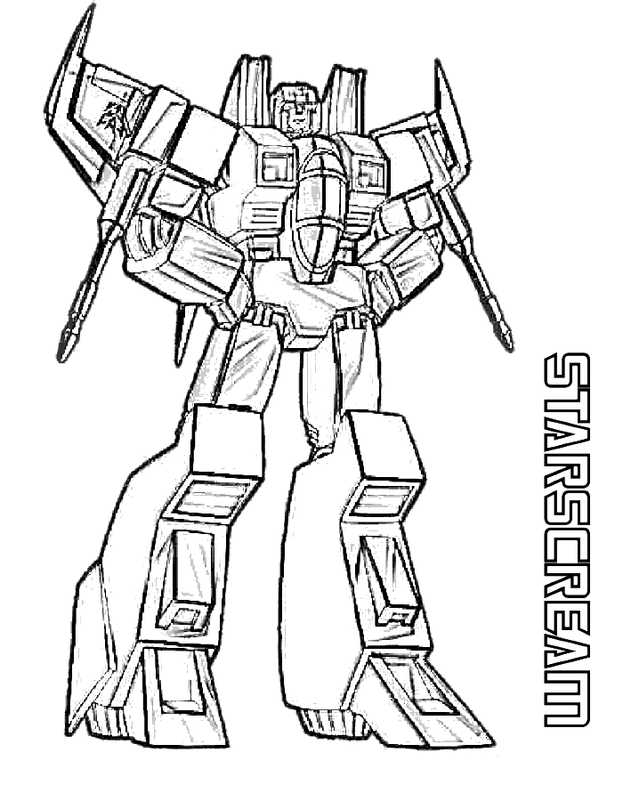 Transformers Coloring Pages Starscream