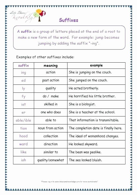 Root Words Worksheet 4th Grade