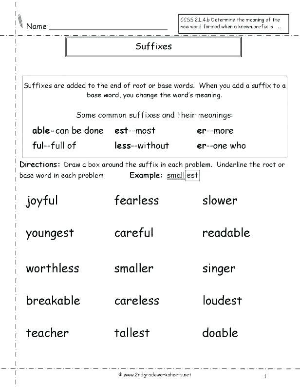 Prefixes Worksheets Free