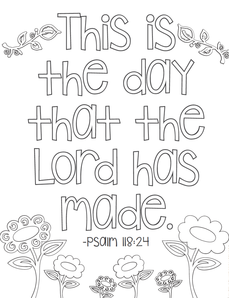 Free Printable Bible Coloring Pages With Scriptures