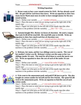 Inequality Word Problems Worksheet 6th Grade Pdf