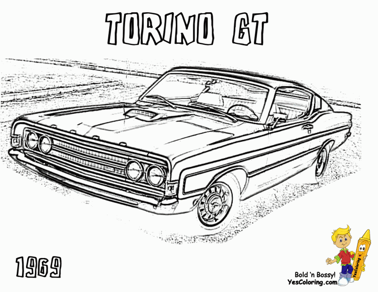 Muscle Car Coloring Pages