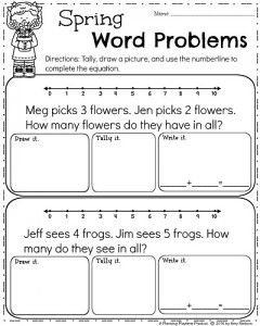 Math Word Problems Worksheets Grade 1