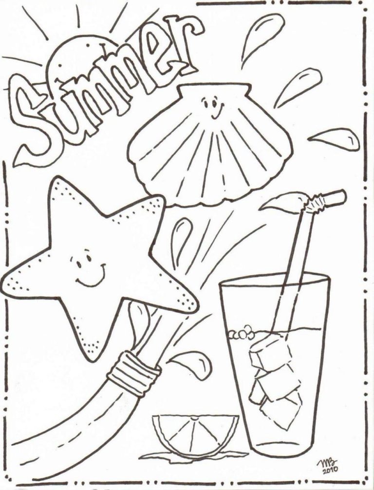 Summer Coloring Pictures