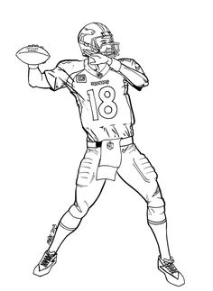 Football Player Coloring Pages