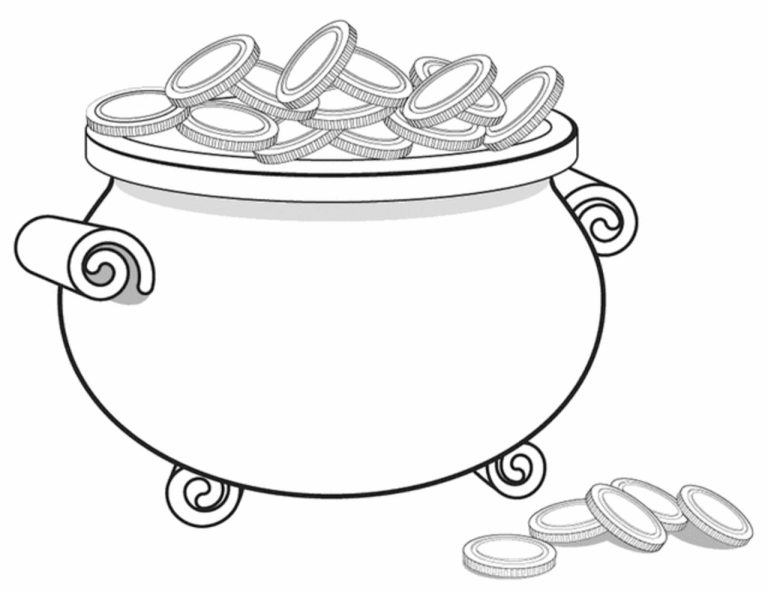 Pot Of Gold Coloring Page