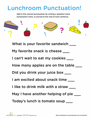 Comma Worksheets 2nd Grade