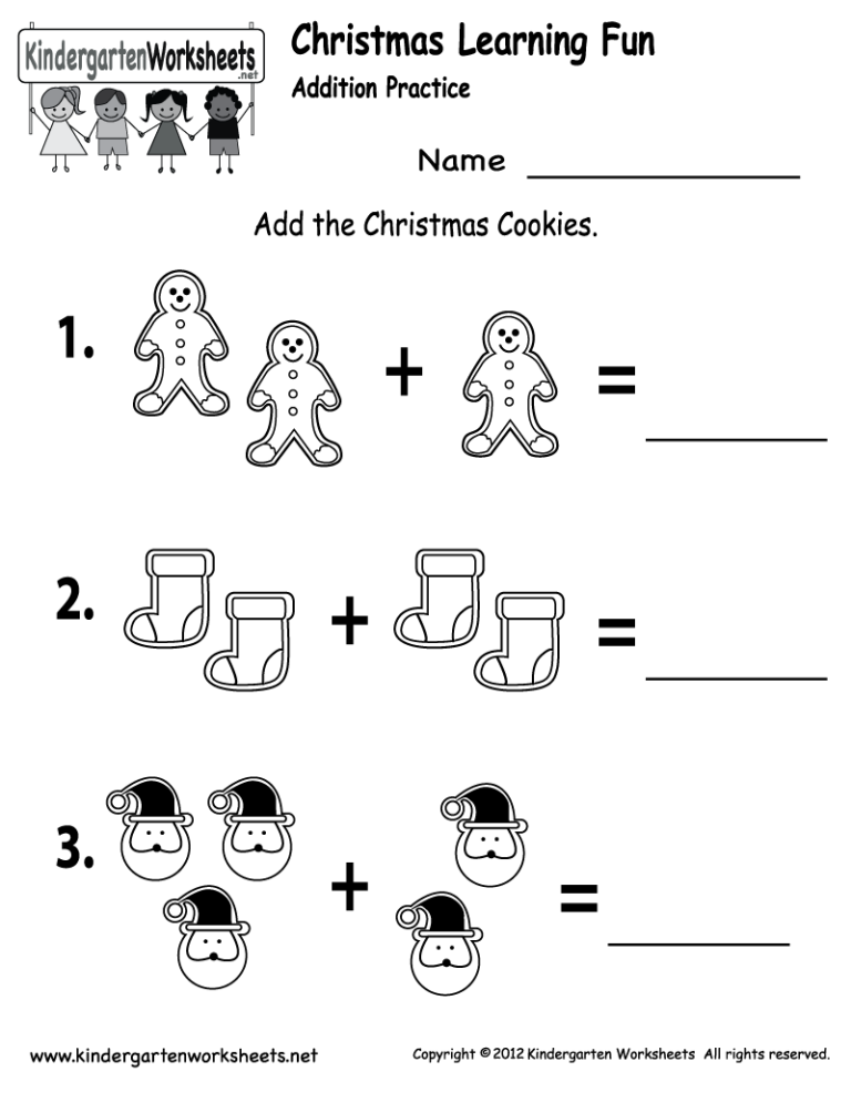 Free Printable Christmas Worksheets